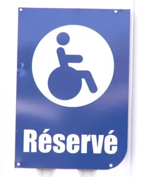 Reserviert barrierefrei Rollstuhl
